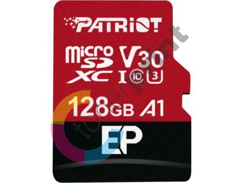 Patriot 128GB microSDXC V30 A1, class 10 U3 100/80MB/s + adapter 1