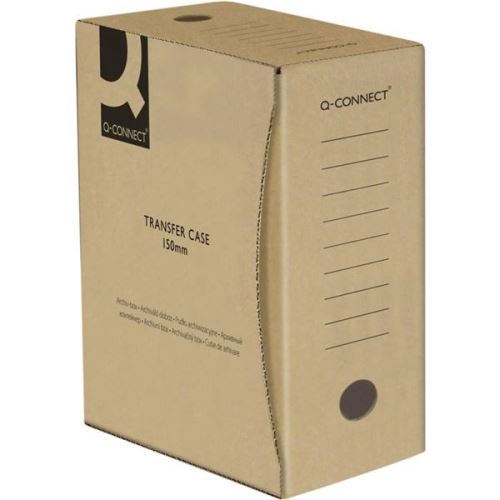 Archivační krabice Q-CONNECT A4, šedá, hřbet 150 mm, na 1500 listů