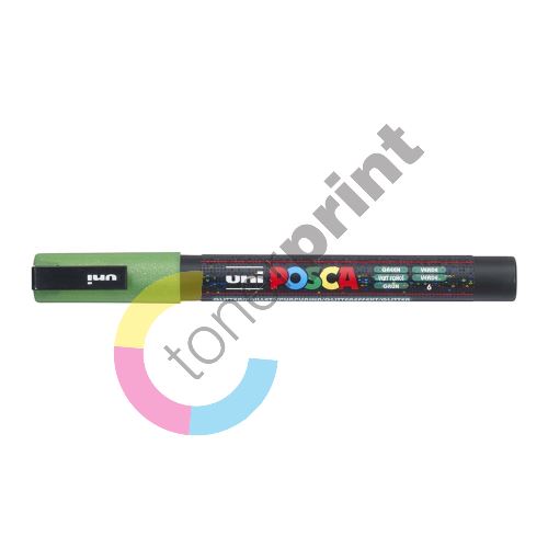 Uni Posca PC-3M akrylový popisovač, 0,9-1,3 mm, zelený 1