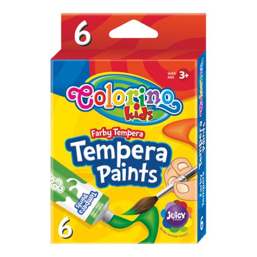 Temperové barvy Colorino, tuba 12 ml, 6 barev