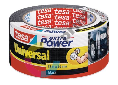 Textilní páska extra Power, černá, 50 mm x 25 m, univerzální, Tesa 2
