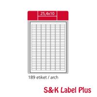 Samolepící etikety SK LABEL Plus A4 25,4 x 10 mm