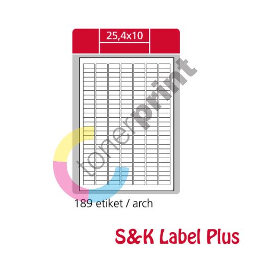 Samolepící etikety SK LABEL Plus A4 25,4 x 10 mm 1