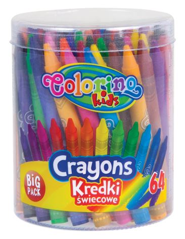 Voskovky Colorino Big Pack, mix barev, 64 ks