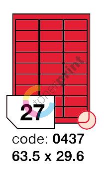 Samolepící etikety Rayfilm Office 63,5x29,6 mm 300 archů, matně červená, R0122.0437D 1