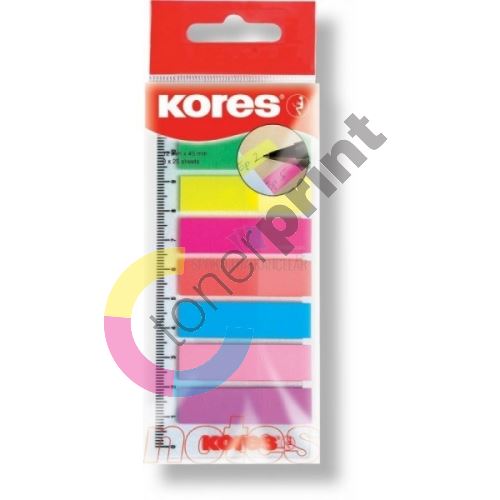 Kores Index Strips plastové záložky 12x45mm 1