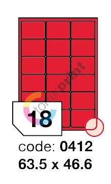Samolepící etikety Rayfilm Office 63,5x46,6 mm 300 archů, matně červená, R0122.0412D 1