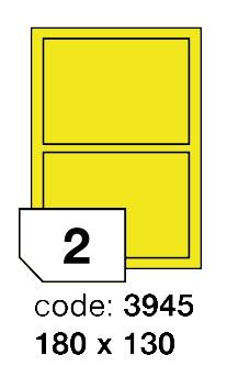 Samolepící etikety Rayfilm Office 180x130 mm 300 archů, fluo žlutá, R0131.3945D 1