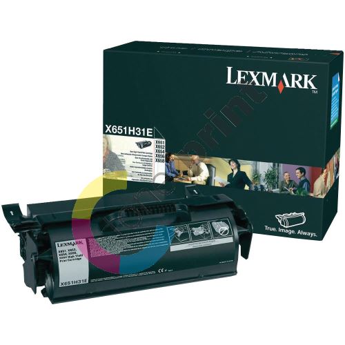 Toner Lexmark X651H31E, black, originál 1