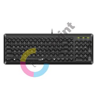 Genius Slimstar Q200, klávesnice CZ/SK, klasická, tichá typ drátová (USB), černá