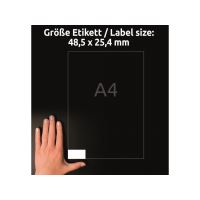 Univerzální etikety AVERY QuickPEEL 48,5x25,4 mm 100 listů A4 - 3657 4 (3)