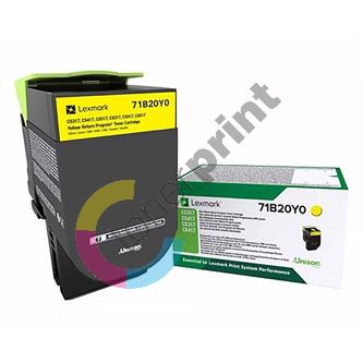 Toner Lexmark 71B20Y0, CS417, CS317, CX517, yellow, originál