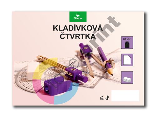 Kladívková čtvrtka A4, 250g, 10ks, bílá