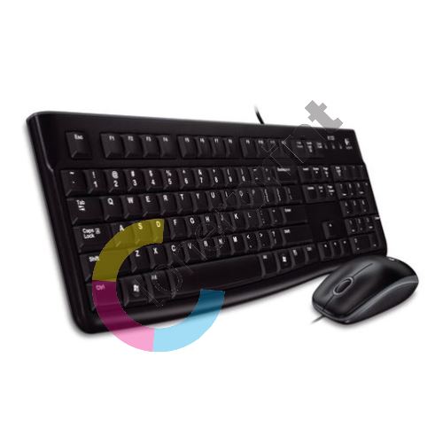 Logitech set Desktop MK120, drátový, USB, CZ 1