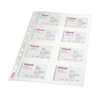 Závěsné kapsy na vizitky Esselte A4, PP 105 µm, 16 okének, čiré, 10 ks Závěsné kapsy na vizitky Esselte A4, PP 105 µm, 16 okének, čiré, 10 ks
