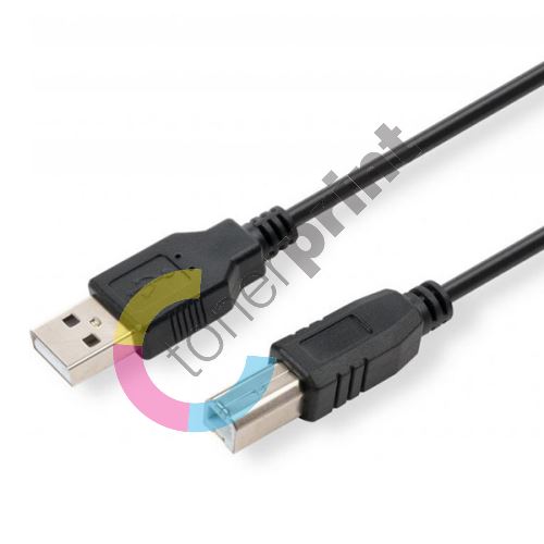 Kabel USB (2.0), A plug/B plug, 3m, přenosová rychlost 480Mb/s 1