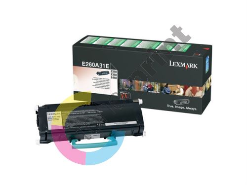 Toner Lexmark E260A31E, black, originál 1