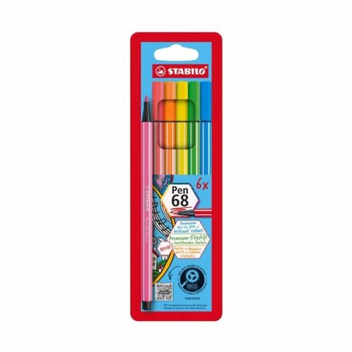 Fix STABILO Pen 68, 1 mm, 6 neonových barev