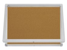 Venkovní korková vitrína 75 × 70 cm – voděodolná vitrína s horizontálním otevíráním