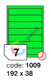 Samolepící etikety Rayfilm Office 192x38 mm 300 archů, matně zelená, R0120.1009A 1