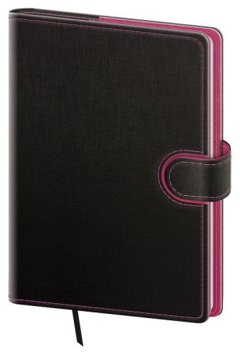 Týdenní diář A5 2027 – Flip antracit/magenta, magnetické zapínání