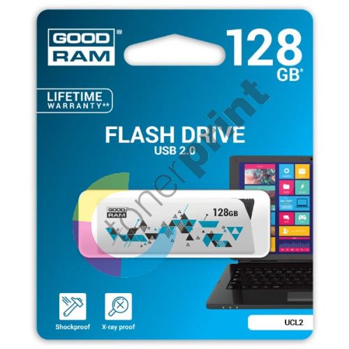 Goodram UCL2 128GB, USB flash disk 2.0, bílá 1
