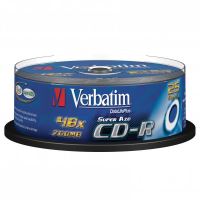 Verbatim CD-R, DataLife PLUS, 700 MB, Crystal, cake box, 43352, 52x, 25-pack