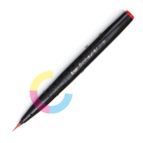 Pentel Sign Pen Artist SESF30C, barevný štěteček, červený 1