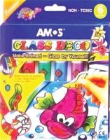 Barvy na sklo Amos Glass Deco, sada 6 ks