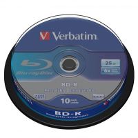Verbatim 25GB BD-R SL, spindl, 43742, 6x, 10-pack