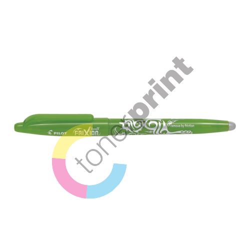 Kuličkové pero Pilot Frixion Ball, gumovatelné, světle zelené, 0,7 mm 1