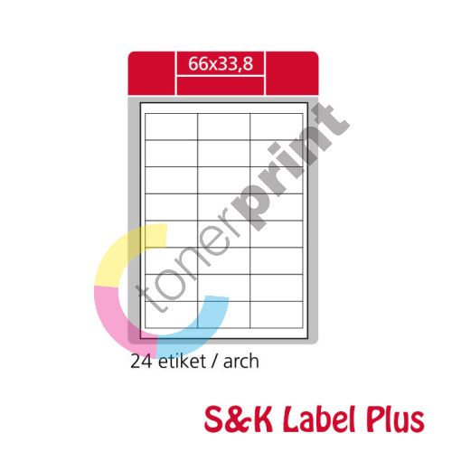 Samolepící etikety SK LABEL Plus 66 x 33,8 mm 1