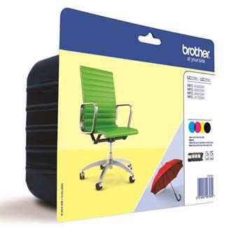 Inkoustové cartridge Brother LC229XLVALBP, CMYK, BK 2400 + CMY 1200 stran, originál