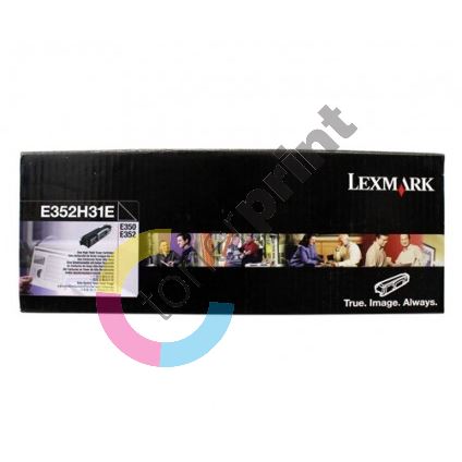 Toner Lexmark E352H31E, black, originál 1