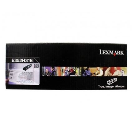 Toner Lexmark E352H31E, E35x, black, originál (863413)