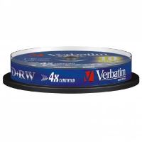 Verbatim DVD+RW 4,7 GB 4× SERL Matt Silver, 10 ks Spindle – 43488