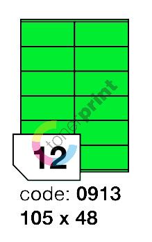 Samolepící etikety Rayfilm Office 105x48 mm 300 archů, matně zelená, R0120.0913D 1