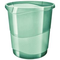 Odpadkový koš Esselte Colour&#39;Ice, průhledná zelená, 14 l