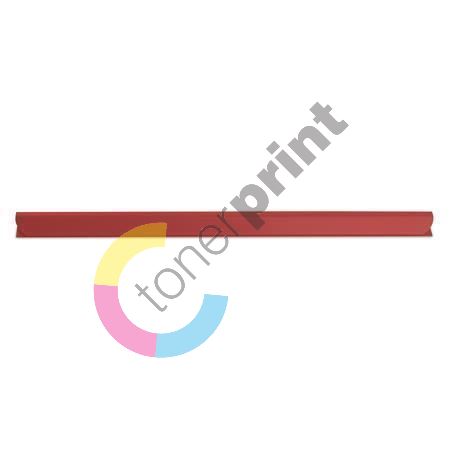 Násuvná lišta, červená, 4 mm, 1-40 listů, DONAU, 10 ks/bal