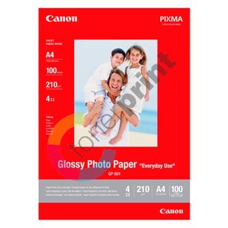 Canon Photo paper Glossy, foto papír, bílý, A4, 200g/m2, 100ks, GP-501 A4