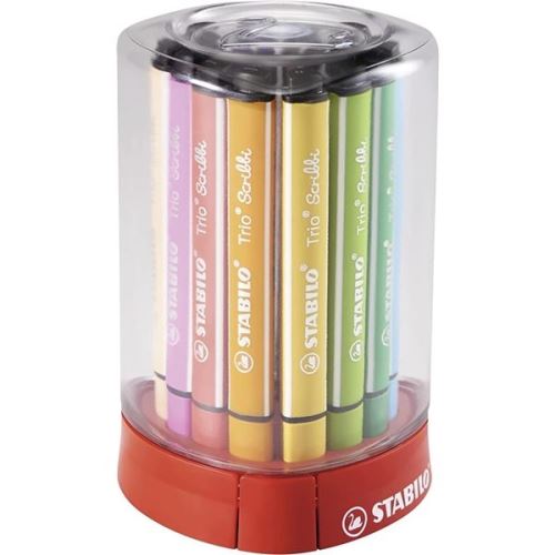 Fixy Stabilo Trio Scribbi, mix barev, 1,5-2mm, pohyblivý hrot, 12ks/ bal