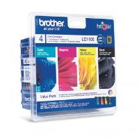 Inkoustové cartridge Brother LC1100VALBP, CMYK, BK 450 + CMY 325 stran, originál Inkoustové cartridge Brother LC1100VALBP, CMYK, BK 450 + CMY 325 stran, originál