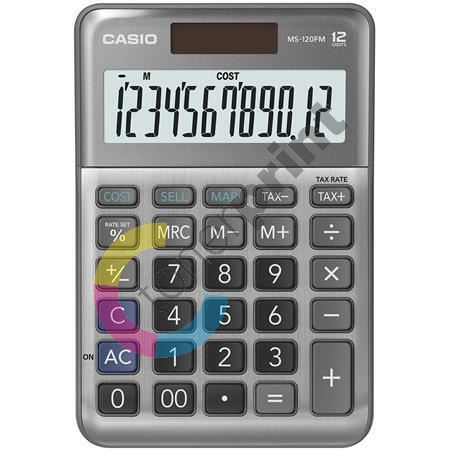 Kalkulačka Casio MS 120 B MS, stříbrná 1