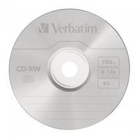 Verbatim CD-RW 700 MB 12× SERL Scratch Resistant, 10 ks Spindle – 43480 Verbatim CD-RW 700 MB 12× SERL Scratch Resistant, 10 ks Spindle – 43480