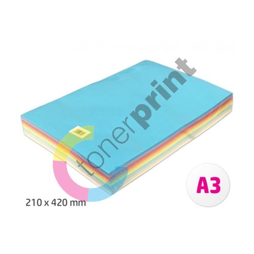 Barevný papír PRIMA A3 Mix 10 barev 80g bal/500l 2