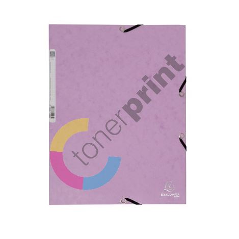 Exacompta spisové desky s gumičkou Pastel, A4 maxi, prešpán, fialové 1