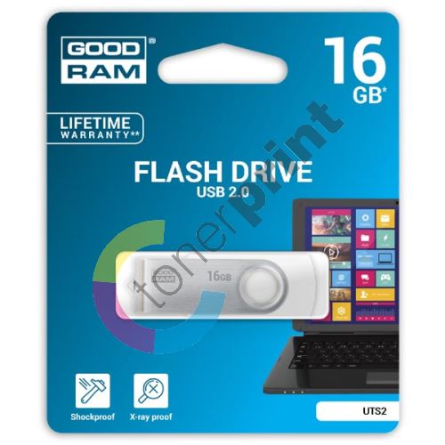 Goodram UTS2 16GB, USB flash disk 2.0, bílá 1