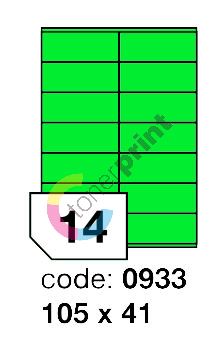 Samolepící etikety Rayfilm Office 105x41 mm 300 archů, matně zelená, R0120.0933D 1