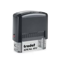 Razítko TRODAT Ideal 4912, 47 × 18 mm, černé, černá poduška