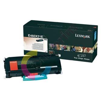 Toner Lexmark E460X31E, E460, black, originál